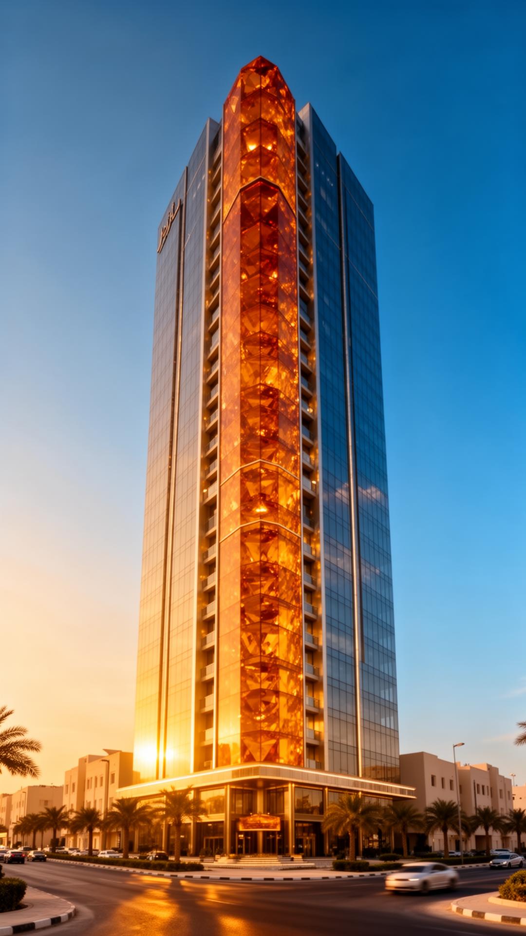Amber Gem Tower exterior, Ajman